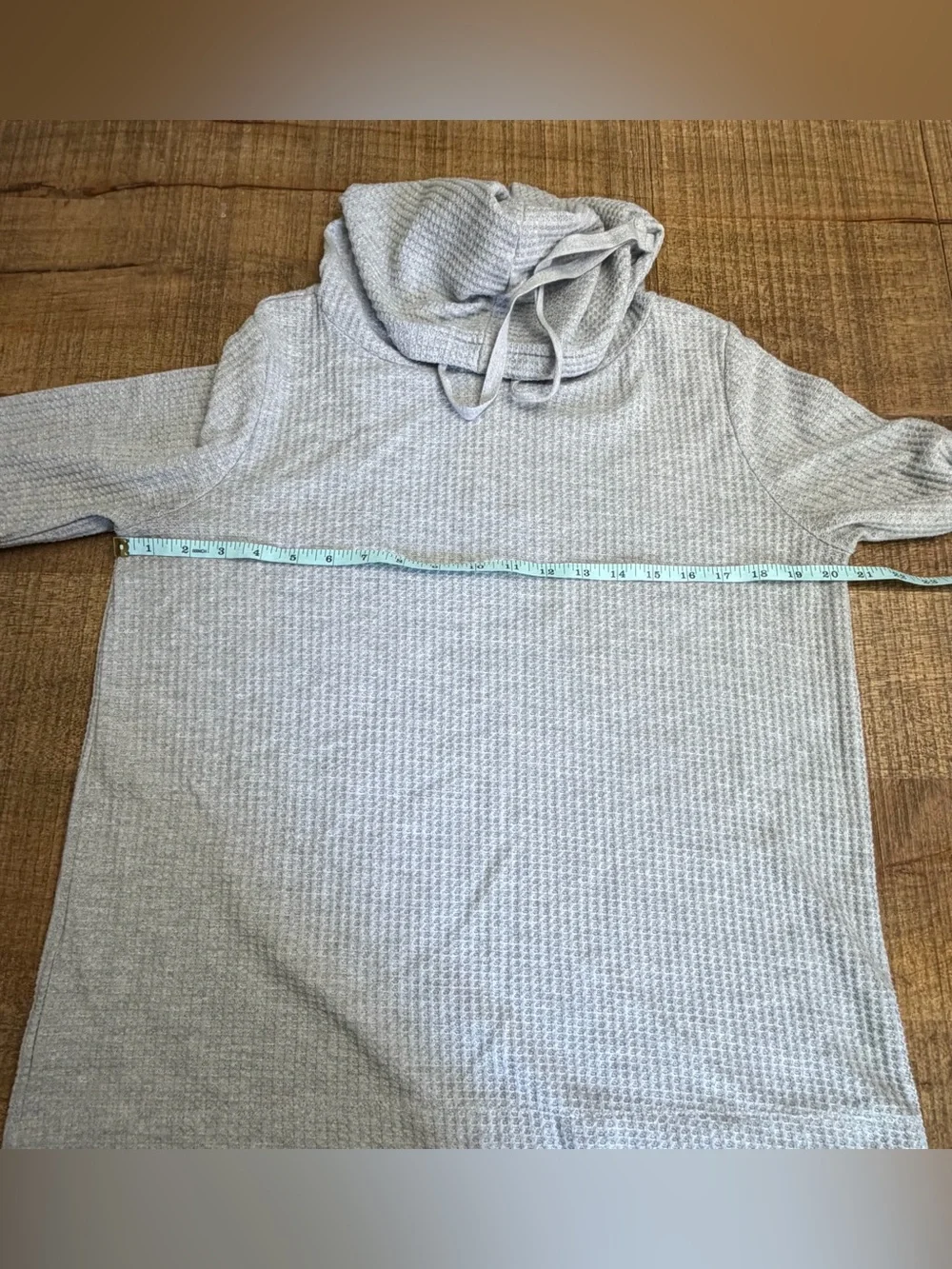 LOFT Light Gray Hooded Crewneck Sweater